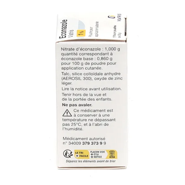 Econazole poudre mycose