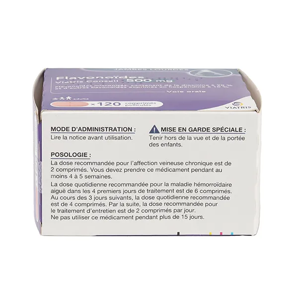 Flavonoides 500 mg Viatris comprimé Jambes lourdes