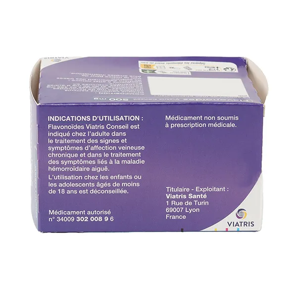 Flavonoides 500 mg Viatris comprimé Jambes lourdes