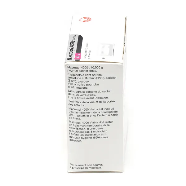 Macrogol 4000 sachet constipation
