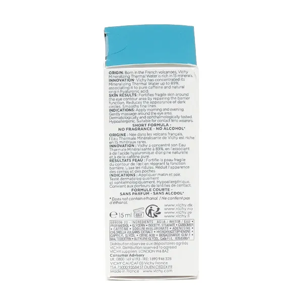 Vichy Minéral 89 soin fortifiant Yeux