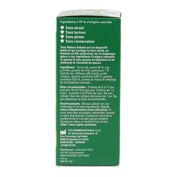 Vicks Natura Sirop toux enfant