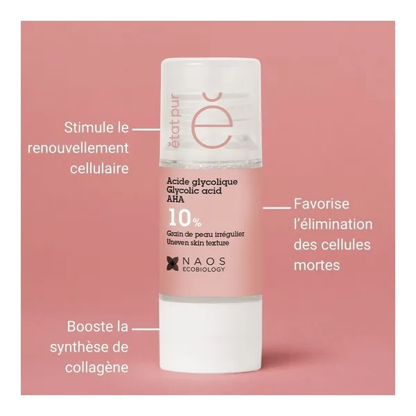 Etat pur Acide Glycolique AHA 10%