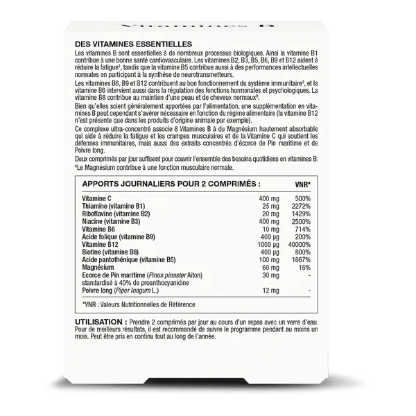 Vitamines B comprimés