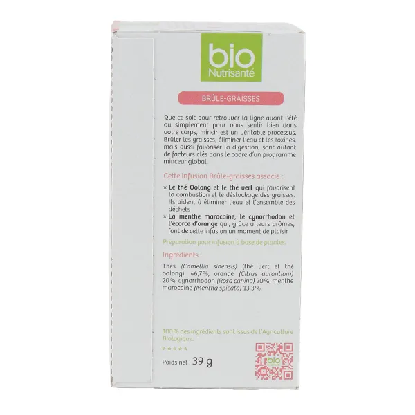 Bio Nutrisanté infusion Brûle graisses sachets