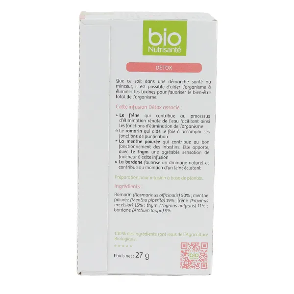 Bio Nutrisanté infusion Detox sachets