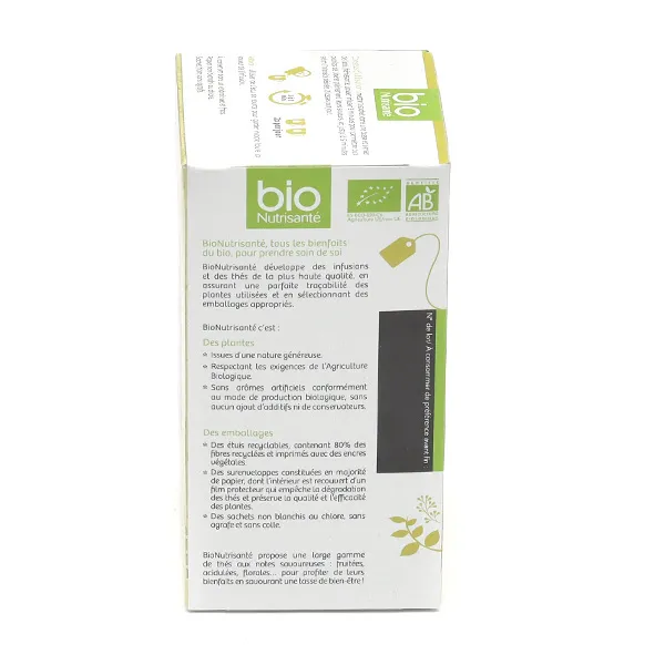 Bio Nutrisanté Thé vert Maté Tonifiant Sachets