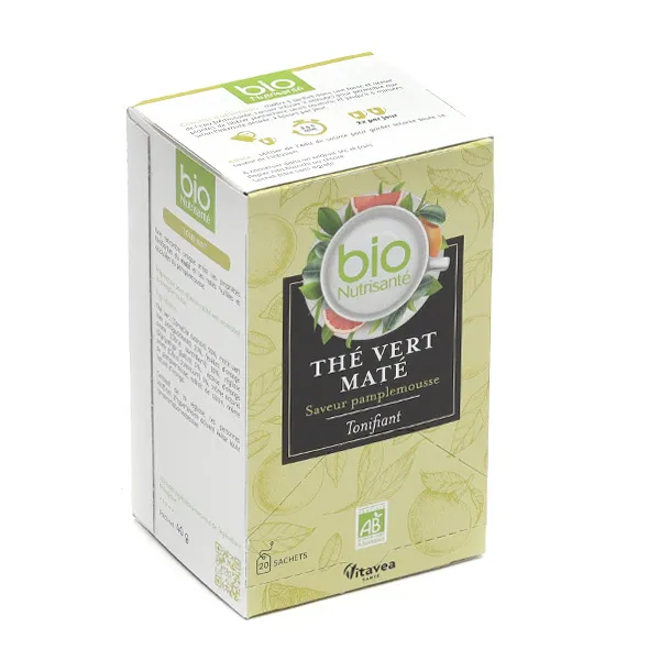 Bio Nutrisanté Thé vert Maté Tonifiant Sachets