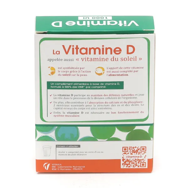Vitavea Vitamine D 1000 UI comprimés