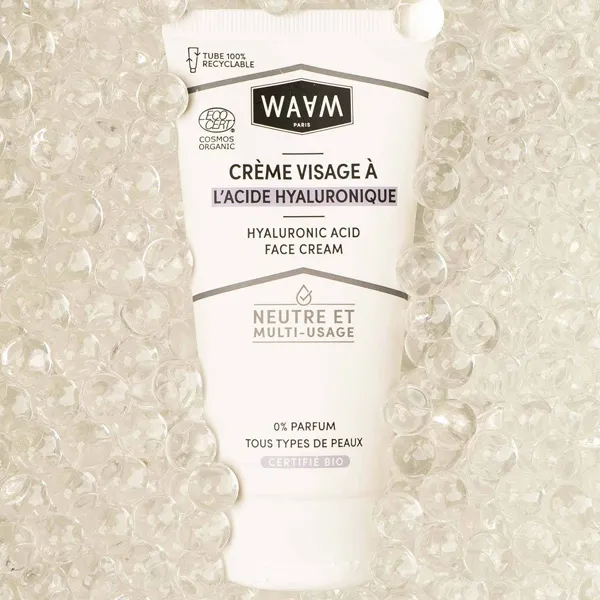Waam Crème visage à l'acide hyaluronique Bio
