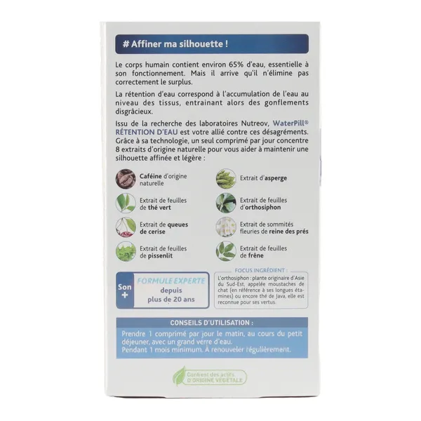Water Pill rétention d'eau comprimés
