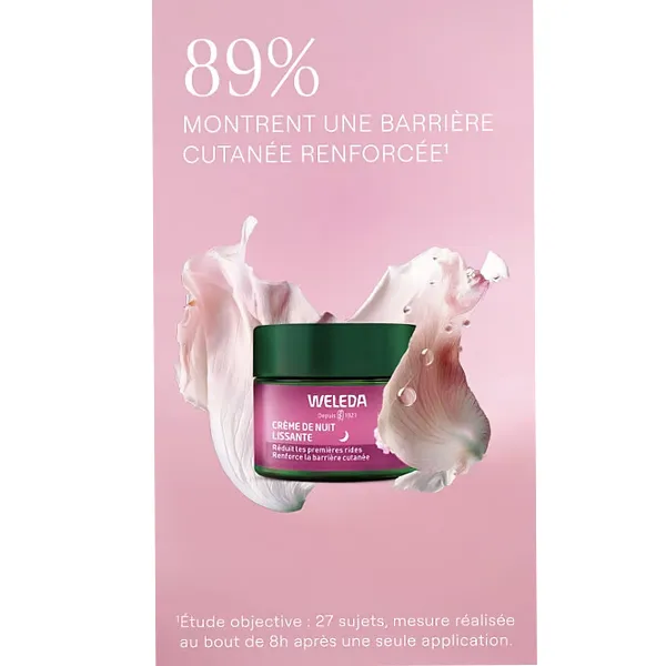 Weleda Crème de nuit lissante Rose musquée et Thé blanc Bio