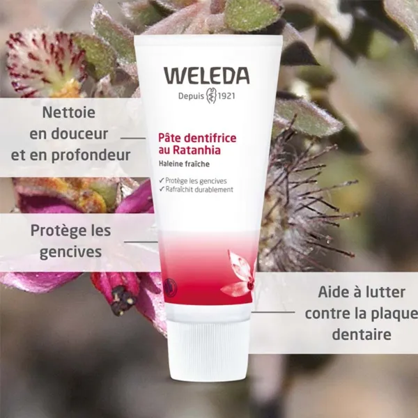 Weleda pâte dentifrice au Ratanhia
