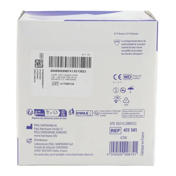 Medicomp compresses non tissées stériles