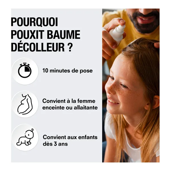 Pouxit baume décolleur de lentes + peigne