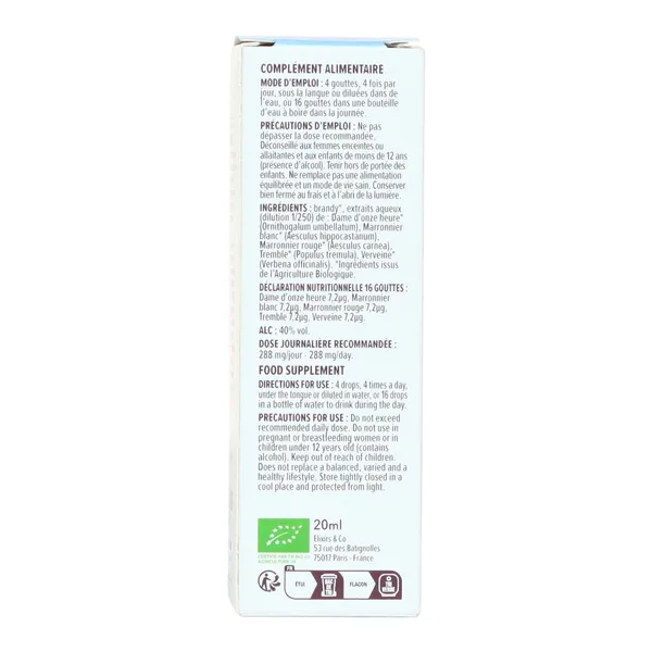 Elixirs and Co Fleurs de Bach Sommeil gouttes bio
