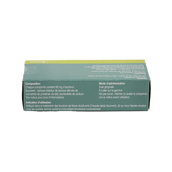 Virpax 50 mg aciclovir comprimé