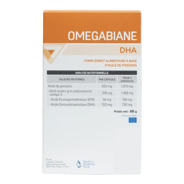 Pileje Omegabiane DHA capsules marines