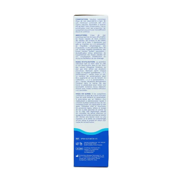 Spray nasal eau de mer hygiène du nez Santécare