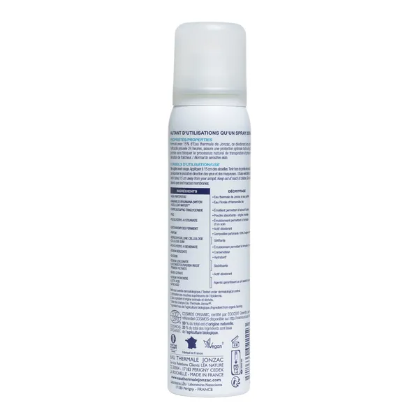 Jonzac Déo fraicheur 24h spray bio