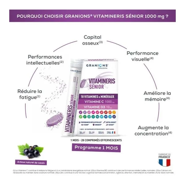 Granions Vitamineris Senior comprimés effervescents