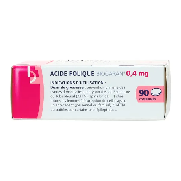 Acide folique 0,4 mg comprimés