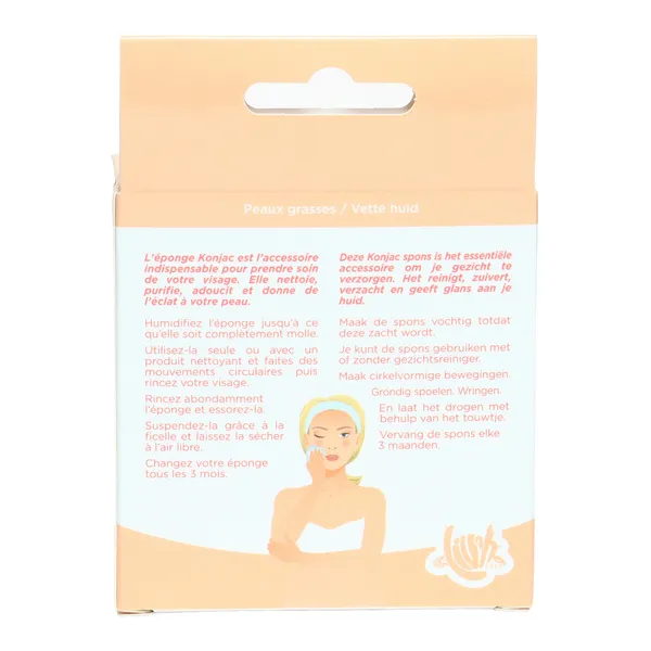 Eponge konjac charbon Act Eco