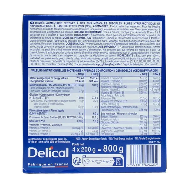 Delical Purée hyperprotéinée et hypercalorique