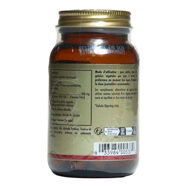 Solgar Bromelaïne 300 mg gélules