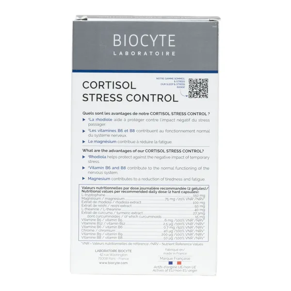 Biocyte Cortisol Stress Control gélules
