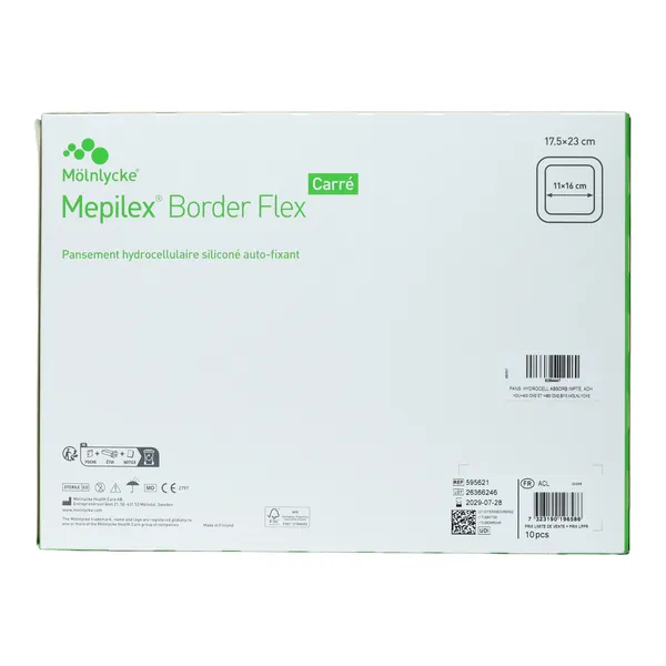 Mepilex Border Flex Carré Pansement hydrocellulaire