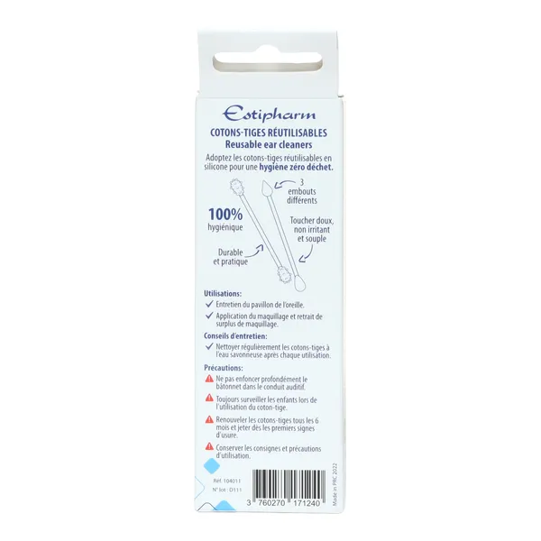 Estipharm kit cotons-tiges réutilisables