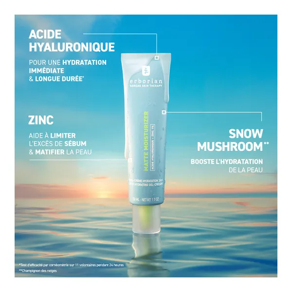 Erborian Matte Moisturizer Gel crème hydratation 24h