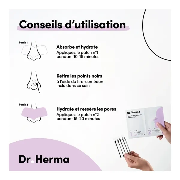 Dr Herma Patch anti points noirs pour le nez