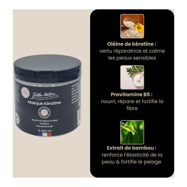 Bella Bestia Masque Kératine chien et chat