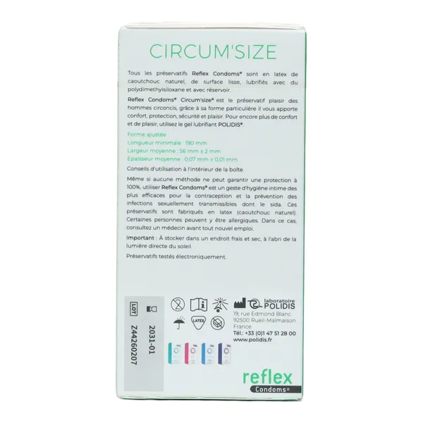 Reflex Condoms Circum'Size préservatifs
