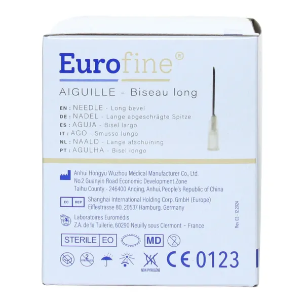 Eurofine aiguilles hypodermiques x 100