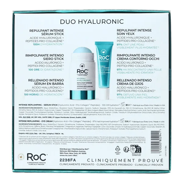 Roc Hydra+ Hyaluronic Sérum stick Repulpant intense