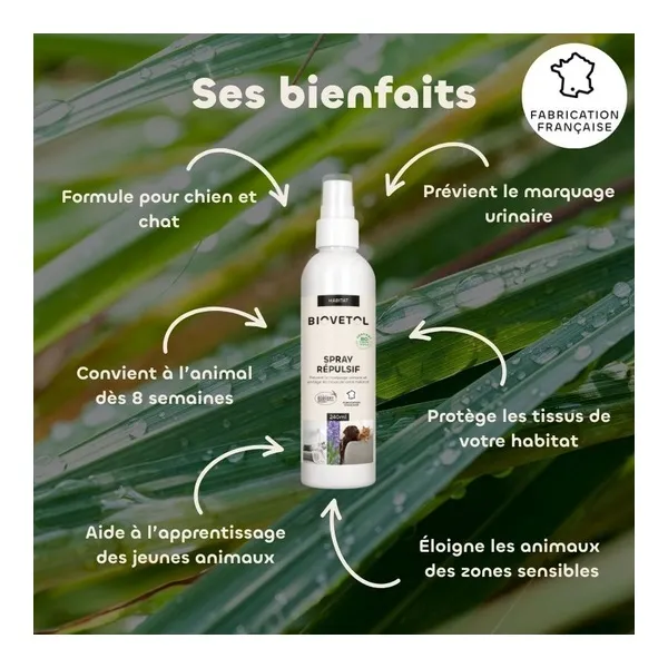 Spray répulsif chat chien Biovetol