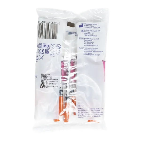 Embecta Microfine Seringue à insuline 29 G