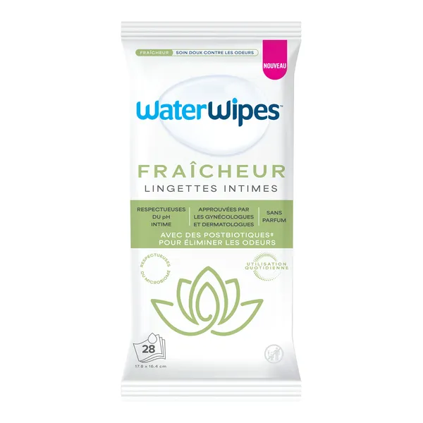 WaterWipes Lingettes intimes Fraicheur