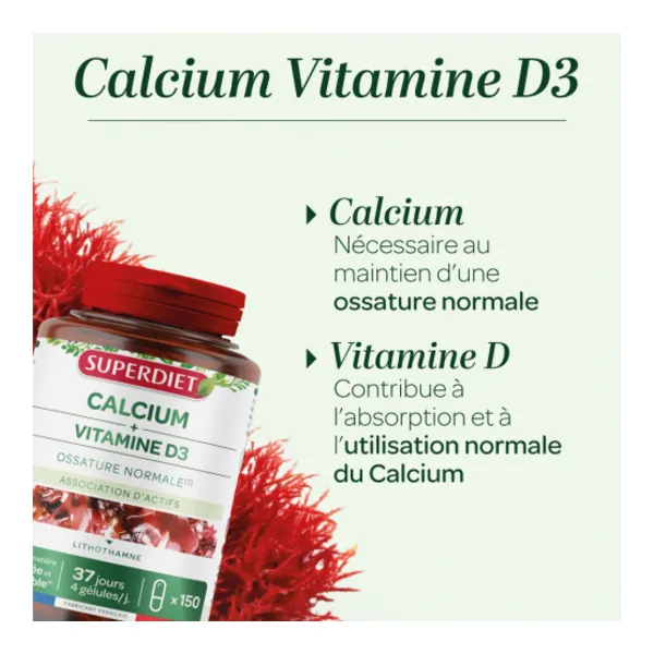 Super Diet Calcium + Vitamine D3 gélules