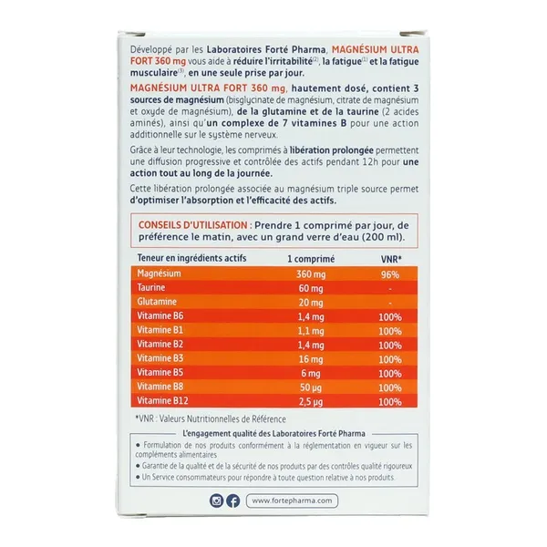 Forté Pharma Magnésium Ultra Fort 360 mg comprimés