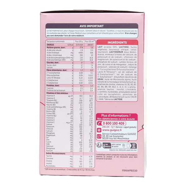 Guigoz Optipro lait 1er âge
