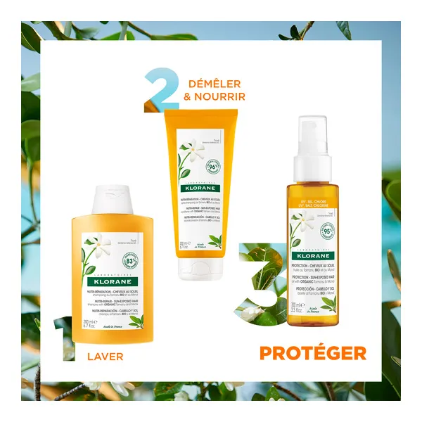 Klorane Solaire Huile de Protection au Tamanu Bio et Monoï