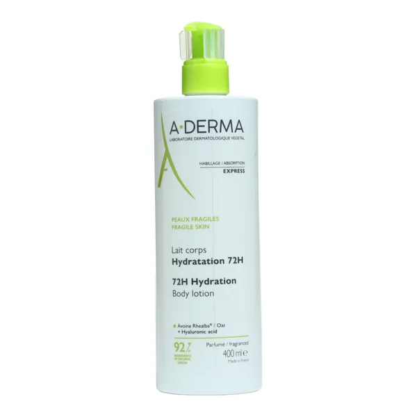 A Derma lait corps hydratation 72 h