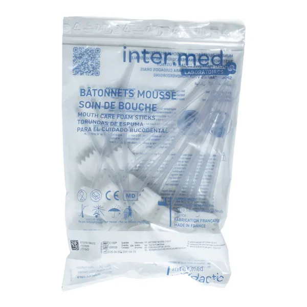 Bâtonnets de soin de bouche en mousse à dents