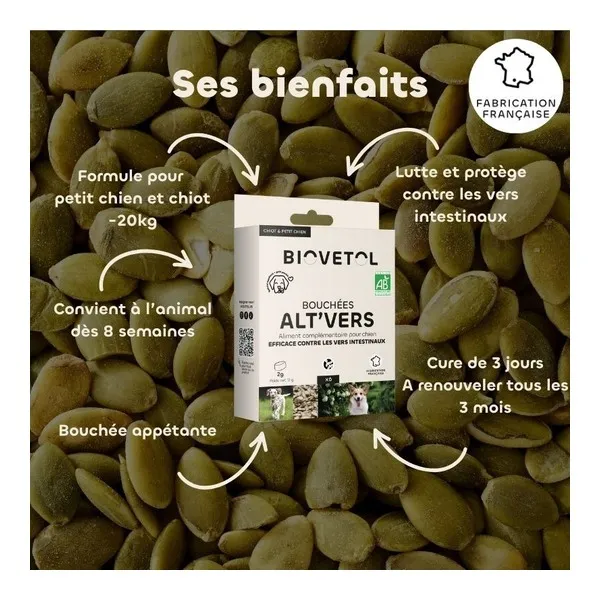 Biovetol bouchées Alt Vers Chien bio