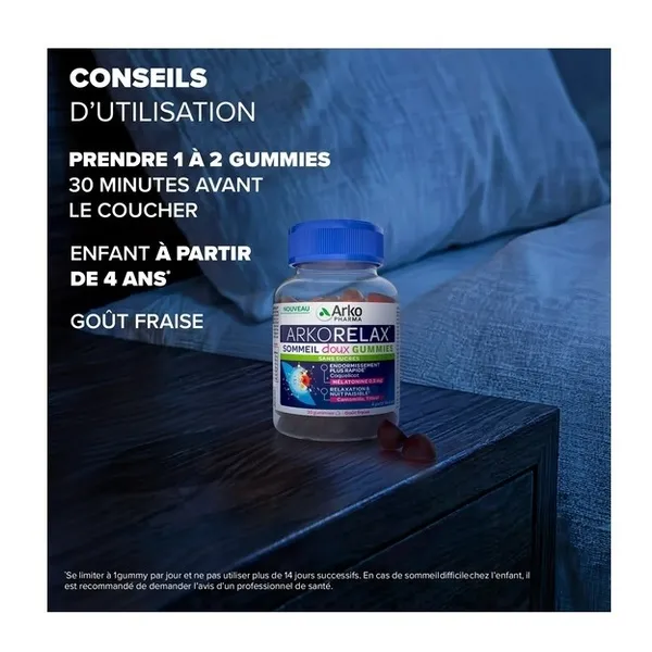 Arkorelax Sommeil Doux gummies mélatonine