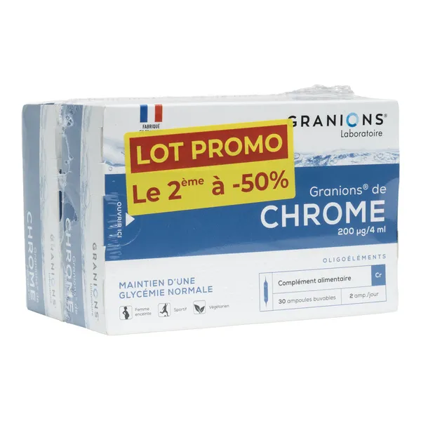 Granions chrome 200 µg ampoules
